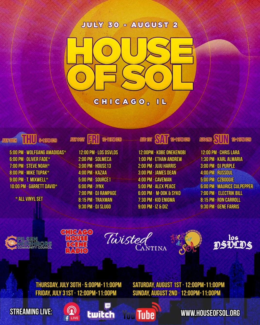 House of Sol 2020 - フライヤー表