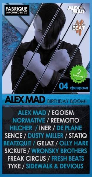 Alex Mad Birthday Boom - Página frontal