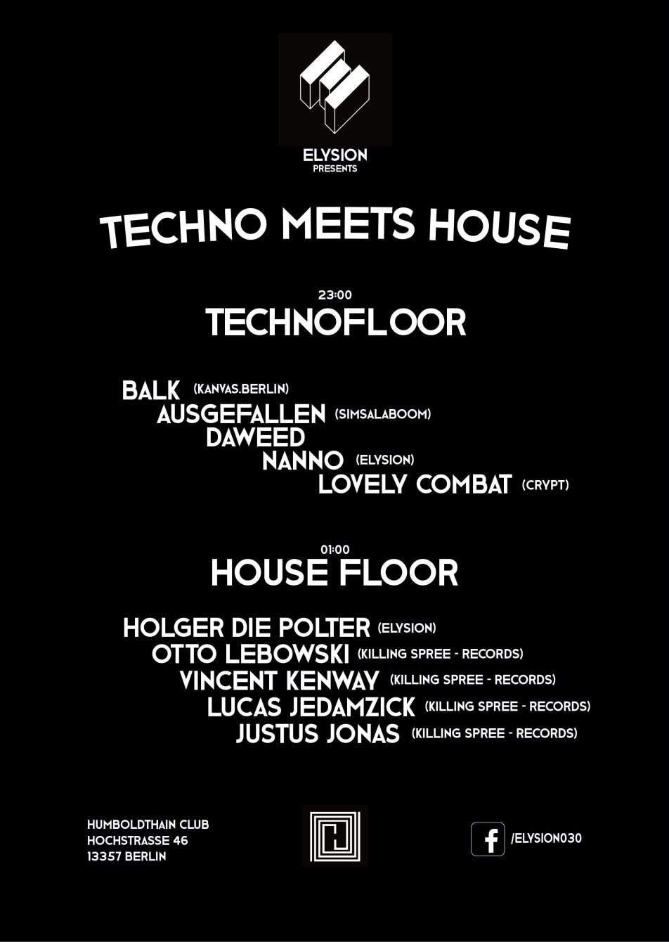 Elysion - Techno Meets House - Página trasera