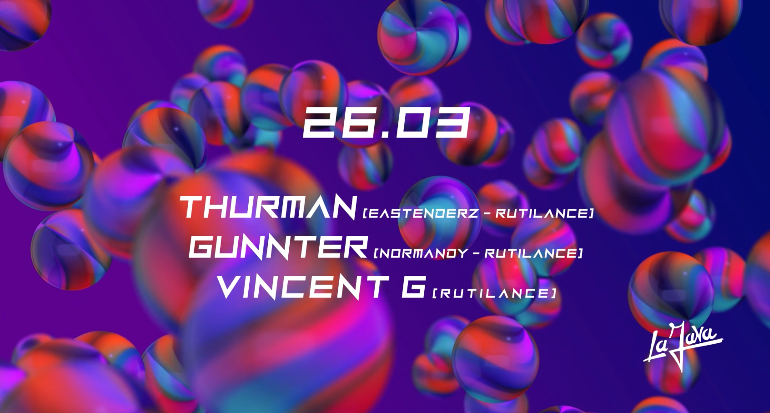 La Java: Thurman / Gunter / Vincent G - フライヤー表