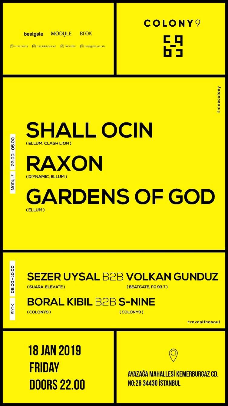 Colony 9 002 Shall Ocin • Raxon • Gardens Of God • Boral Kibil M O D U L E - Página frontal