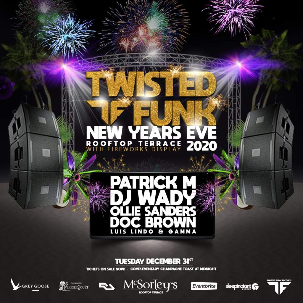 NYE 2020 with Twisted Funk Records - フライヤー表
