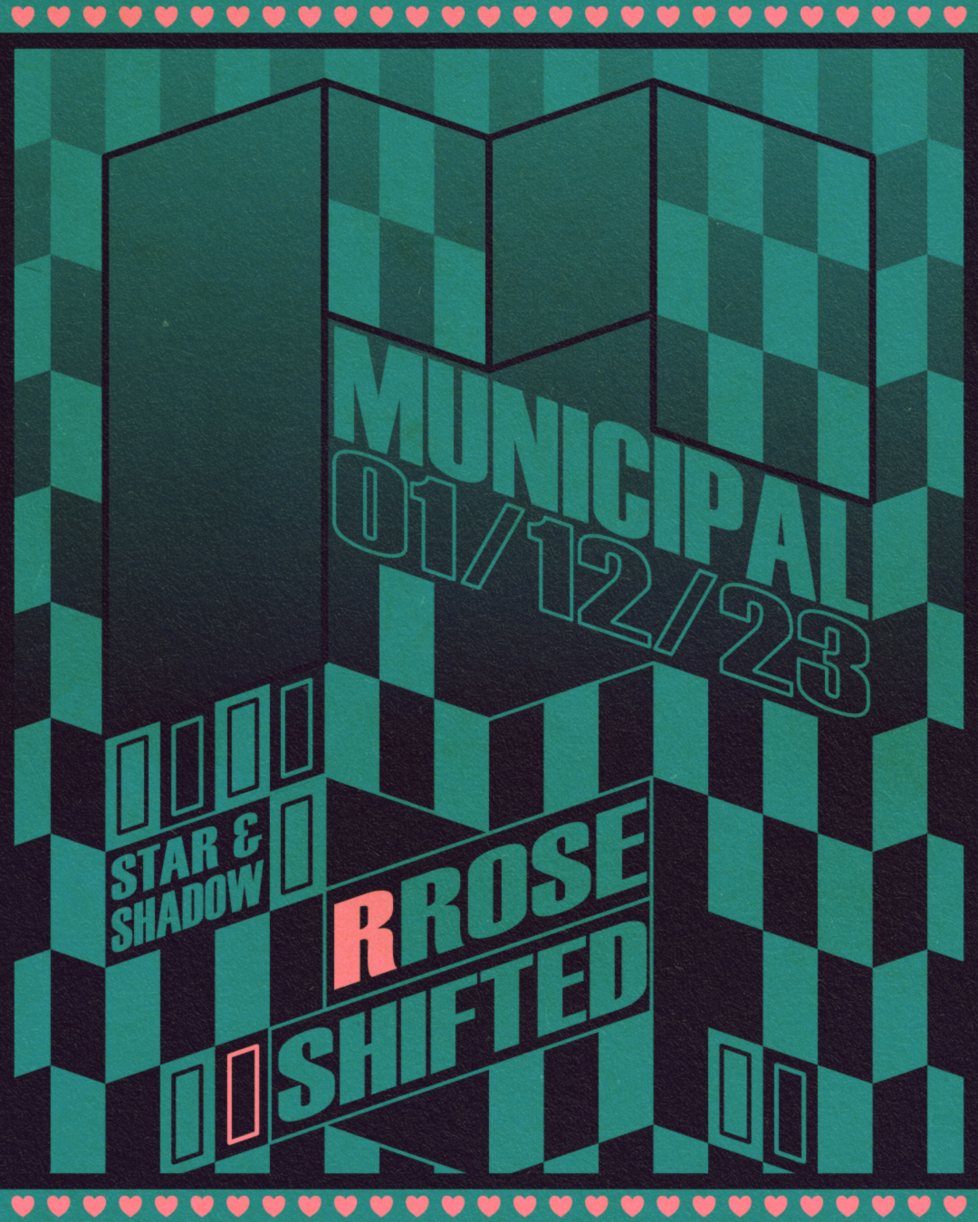 Municipal: Rrose LIVE + Shifted - フライヤー表