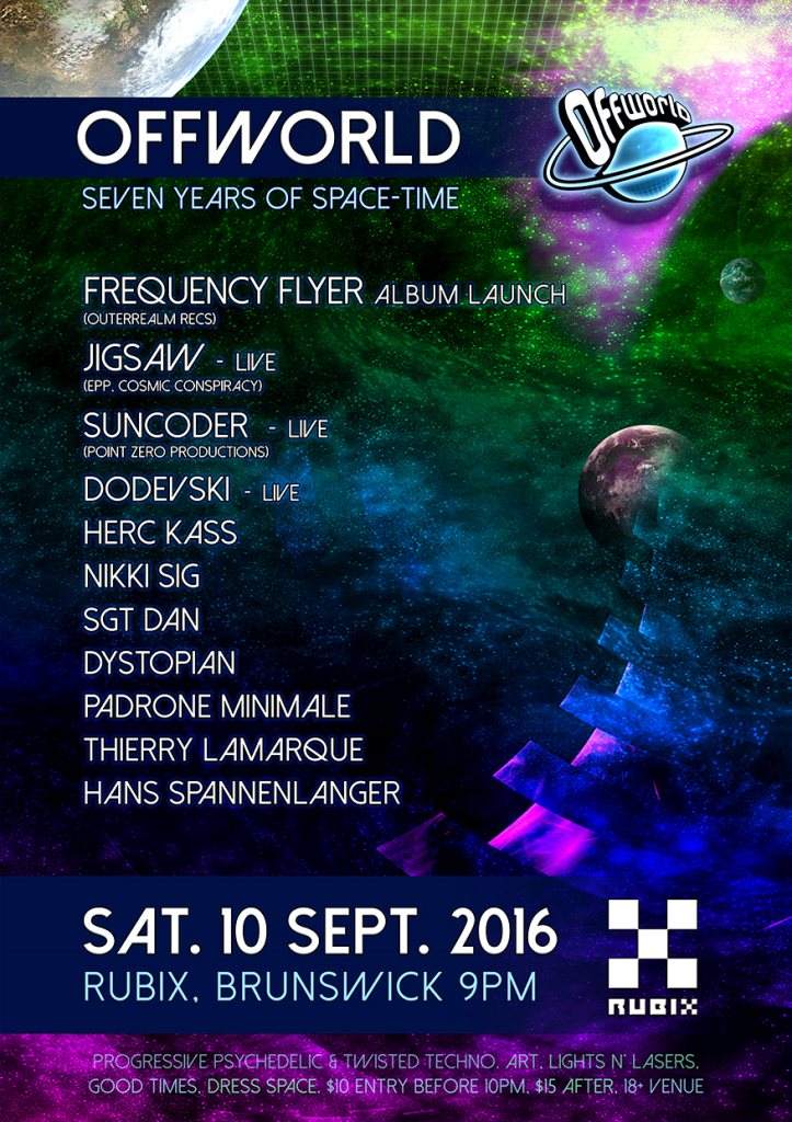Offworld: 7 Years Space Time, Warehouse Banger - Página frontal