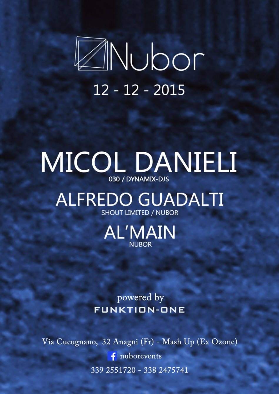 Nubor presents: Micol Danieli, Alfredo Guadalti, Al' Main - フライヤー表