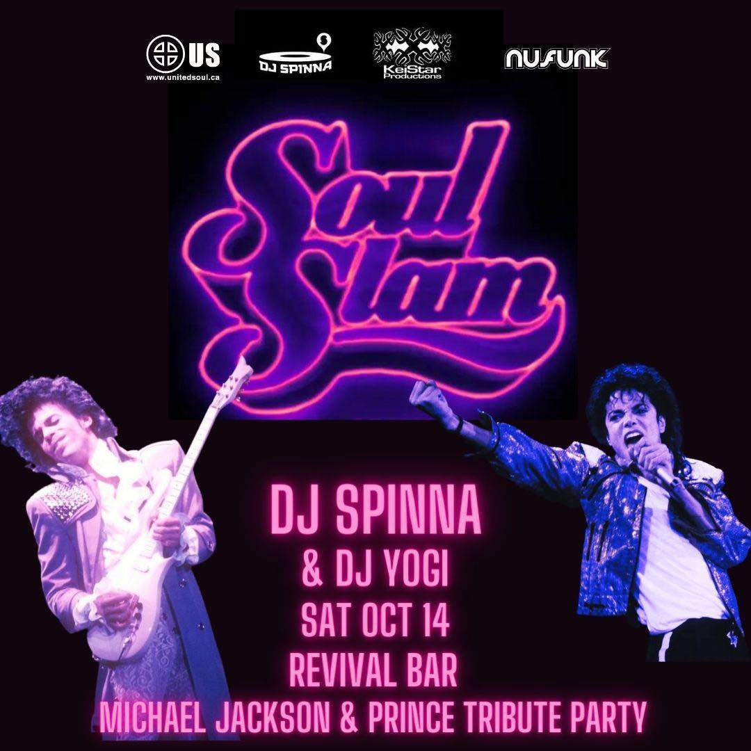 Soul Slam with DJ Spinna - The Original Prince & Michael Jackson Party - Página frontal