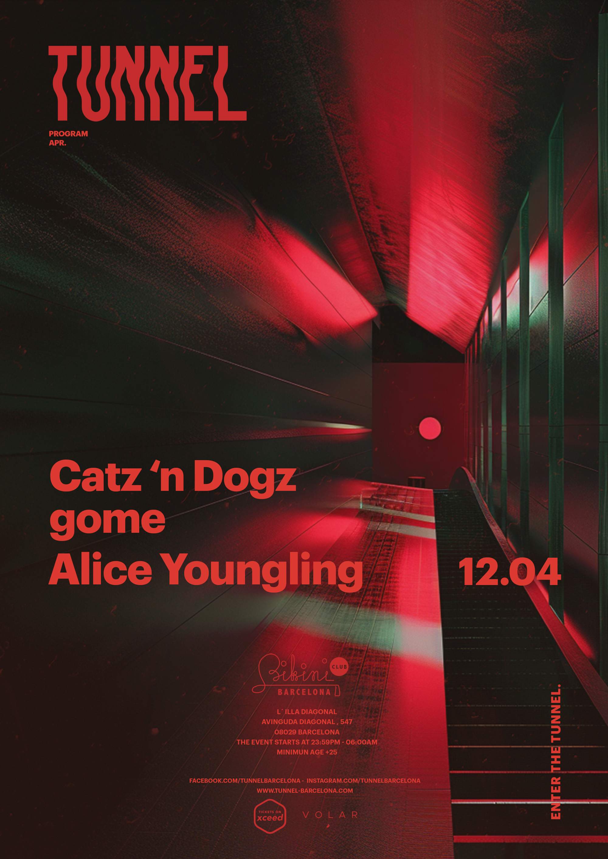Tunnel pres. Catz'n Dogz, gome, Alice Youngling - フライヤー表