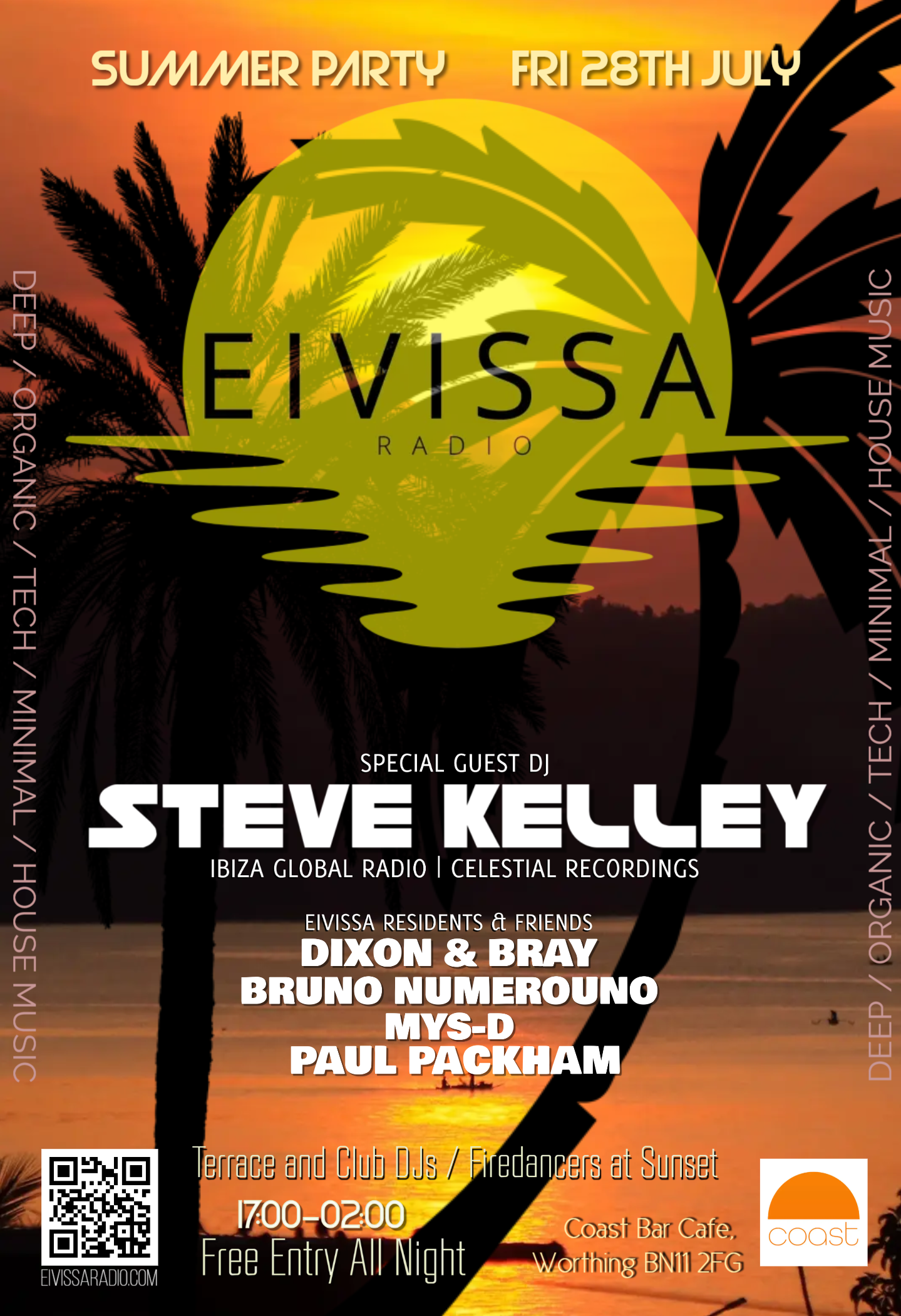 Eivissa Summer Party Extravaganza with Steve Kelley - フライヤー表