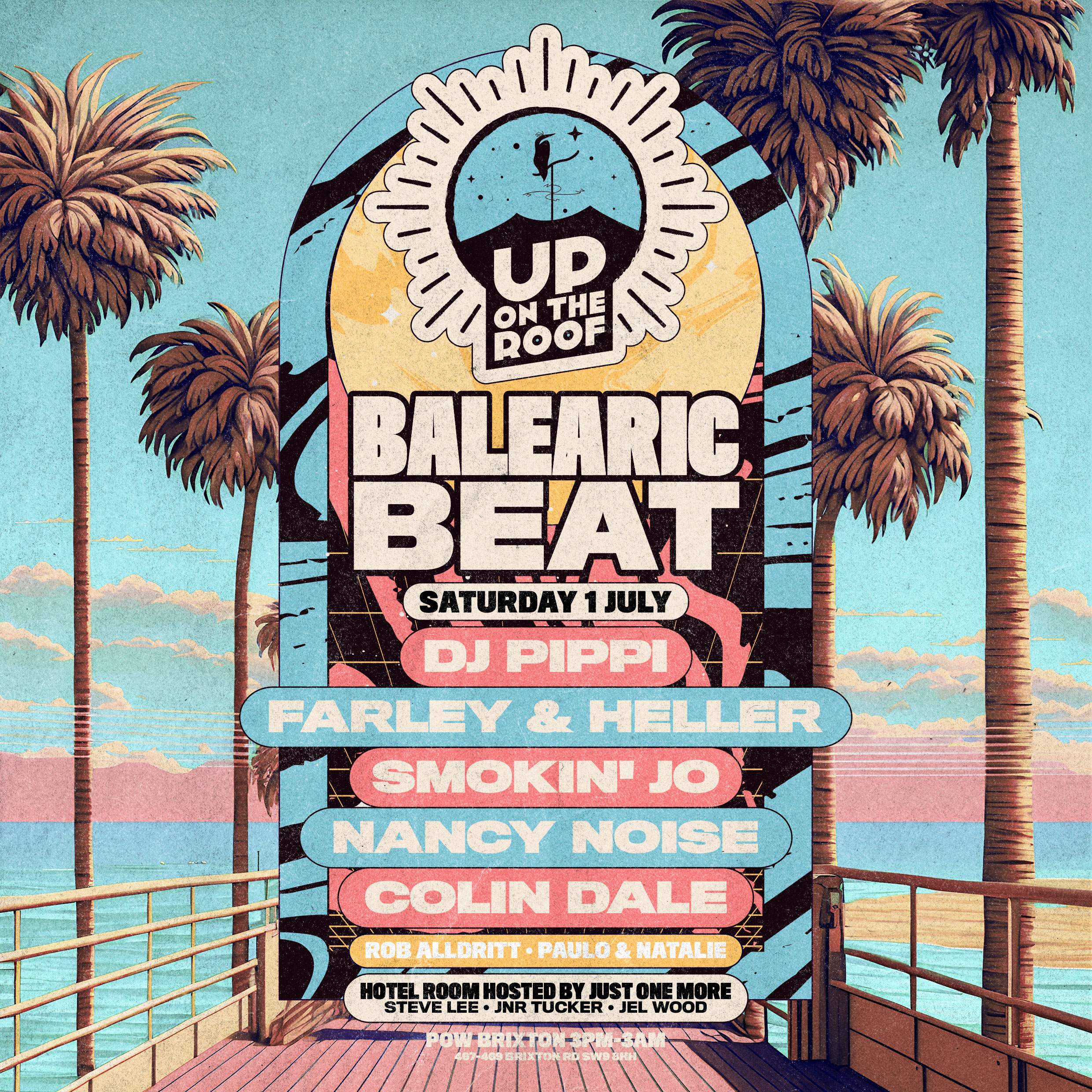 Balearic Beat...Up On The Roof - フライヤー表