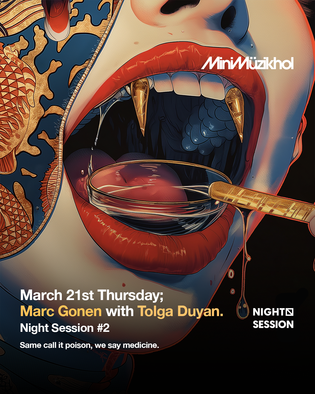 Night Session #2: Marc Gonen / Tolga Duyan - フライヤー表