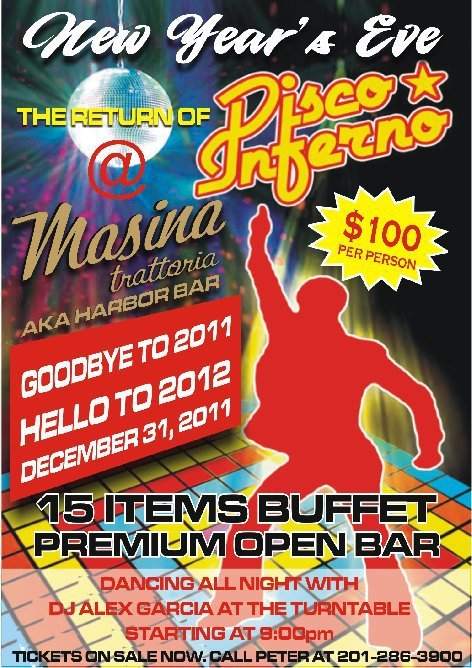 Disco Inferno Happy New Year's 2012 - Página frontal