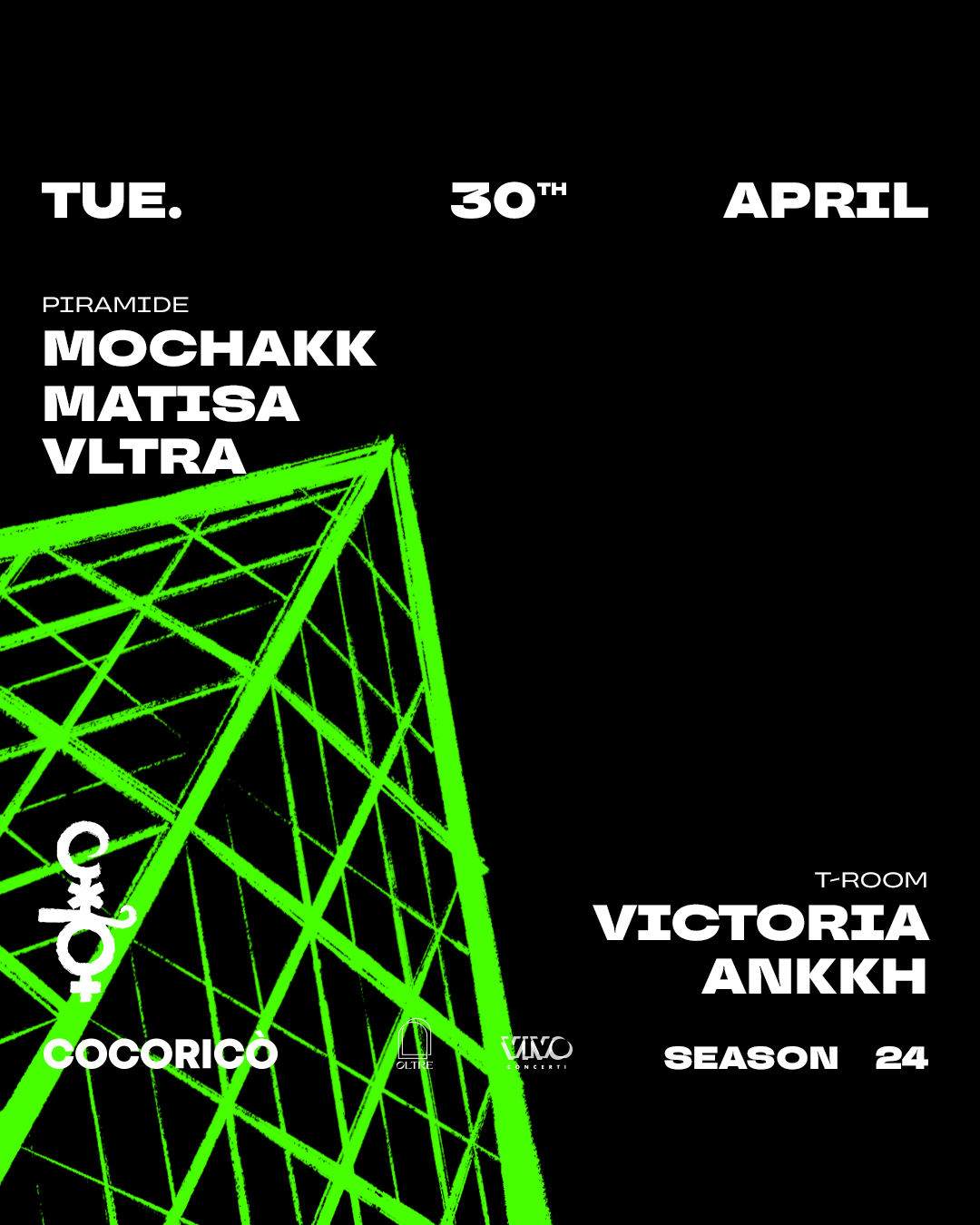 Cocoricò with Mochakk, Matisa, Vltra, Victoria, ANKKH - Página frontal