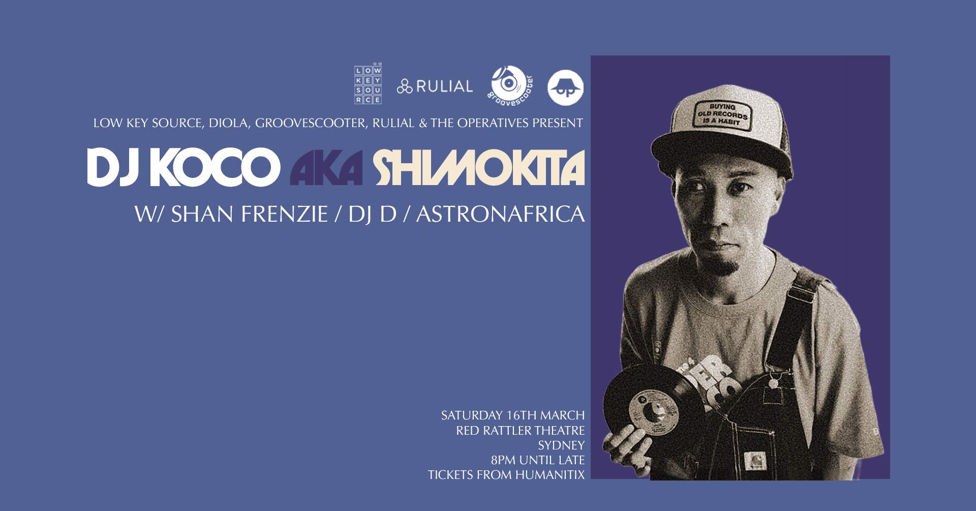 DJ KOCO AKA SHIMOKITA at The Red Rattler, Sydney