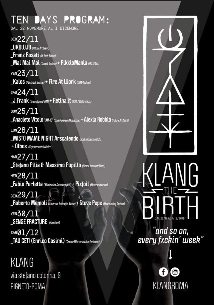Klang - The Birth - フライヤー表