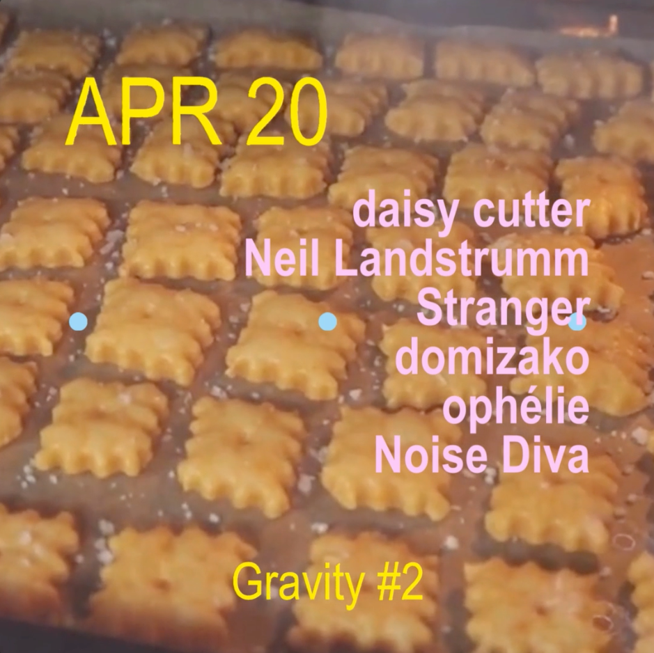 Gravity #2 with daisy cutter, Neil Landstrumm, Stranger, domizako, ophélie, Noise Diva - フライヤー表