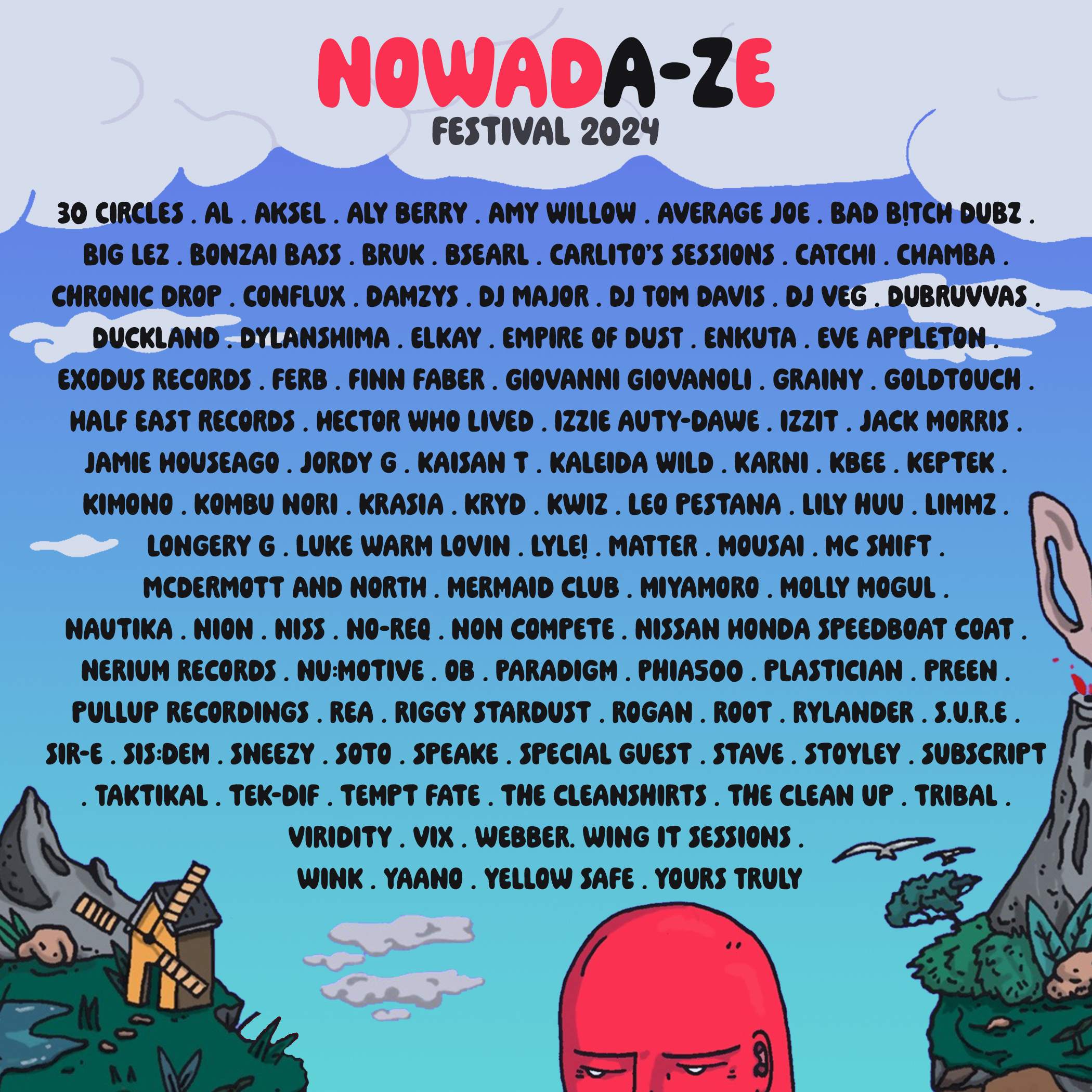 Nowadaze Festival 2024 - フライヤー裏