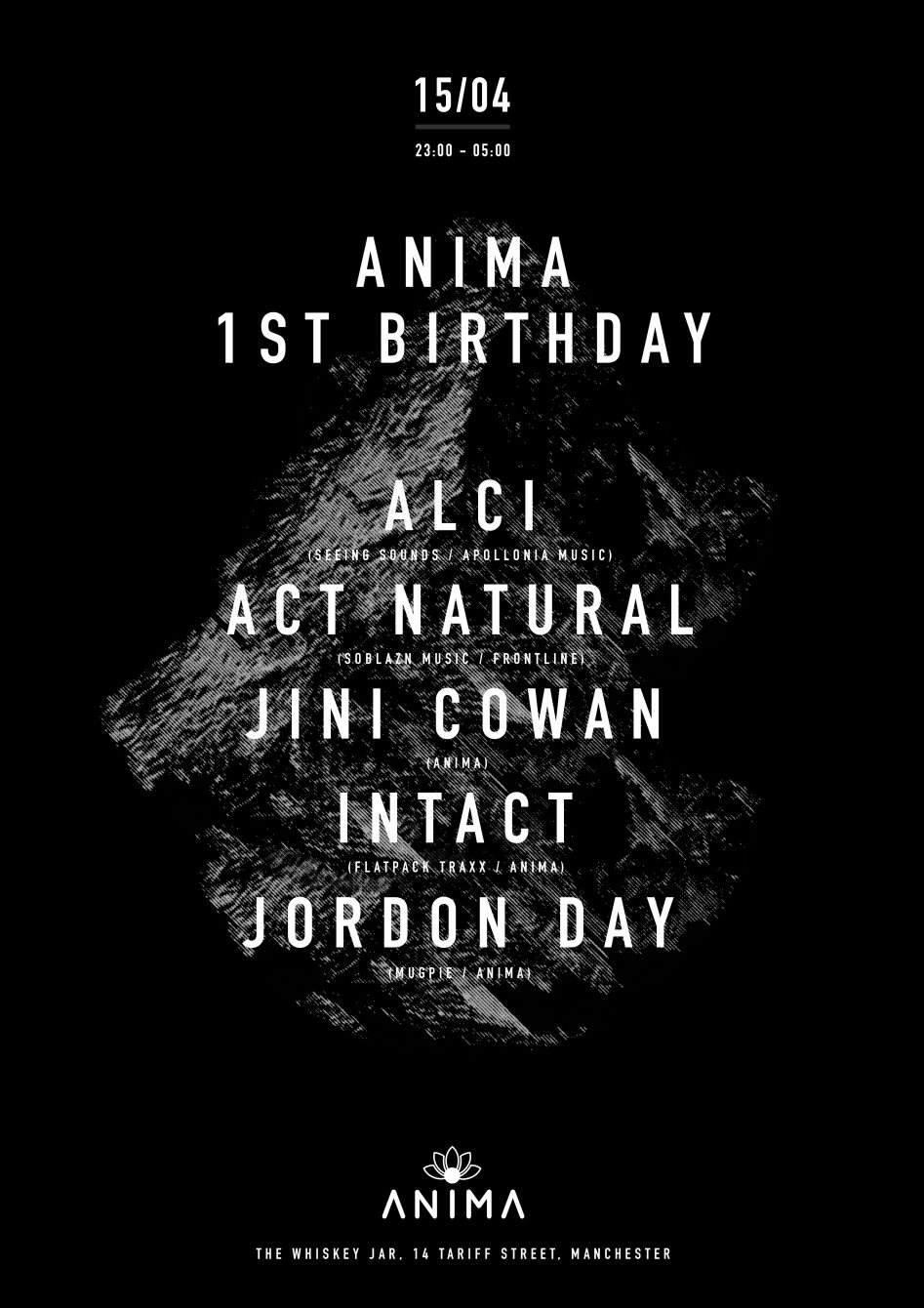 Anima 1st Birthday presents Alci (Seeing Sounds/Apollonia) - フライヤー表