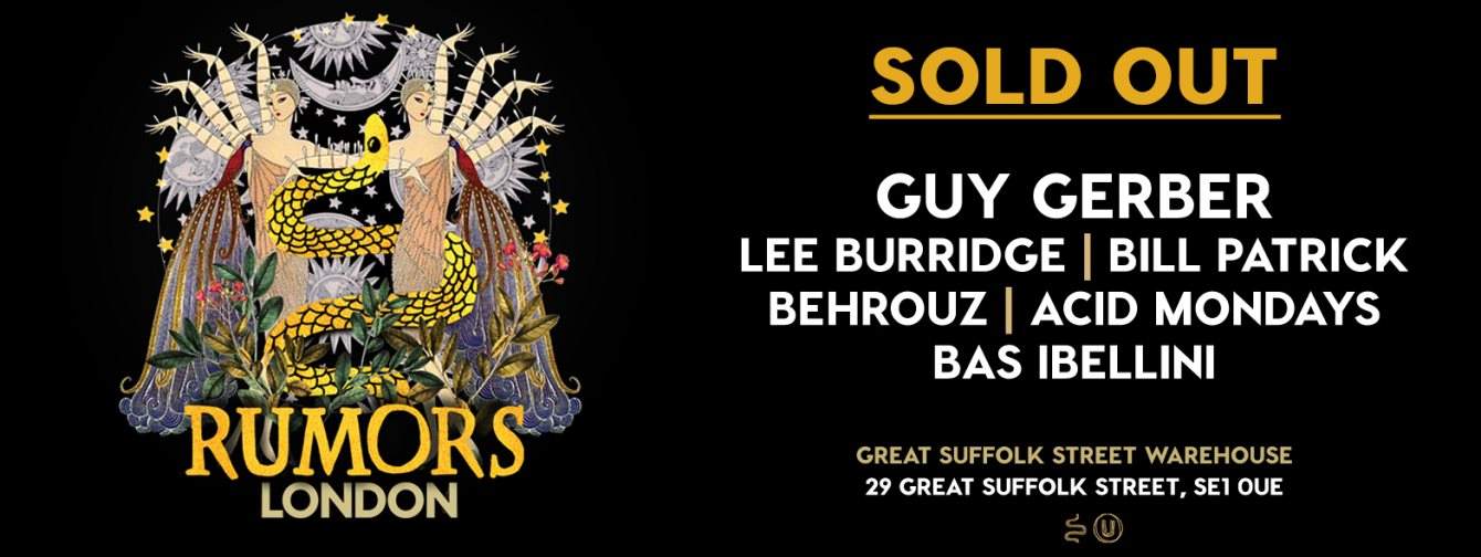 **Sold Out** Guy Gerber presents Rumors London - フライヤー裏