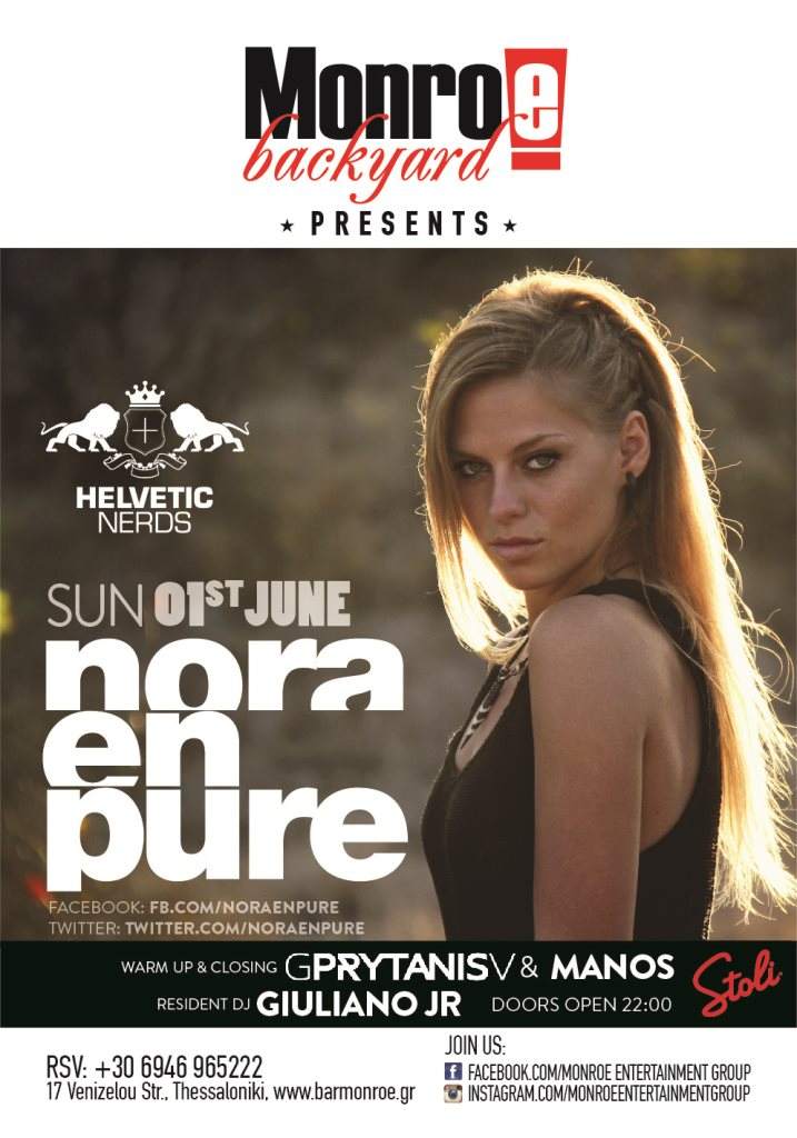 Monroe Backyard presents Nora EN Pure - Página frontal