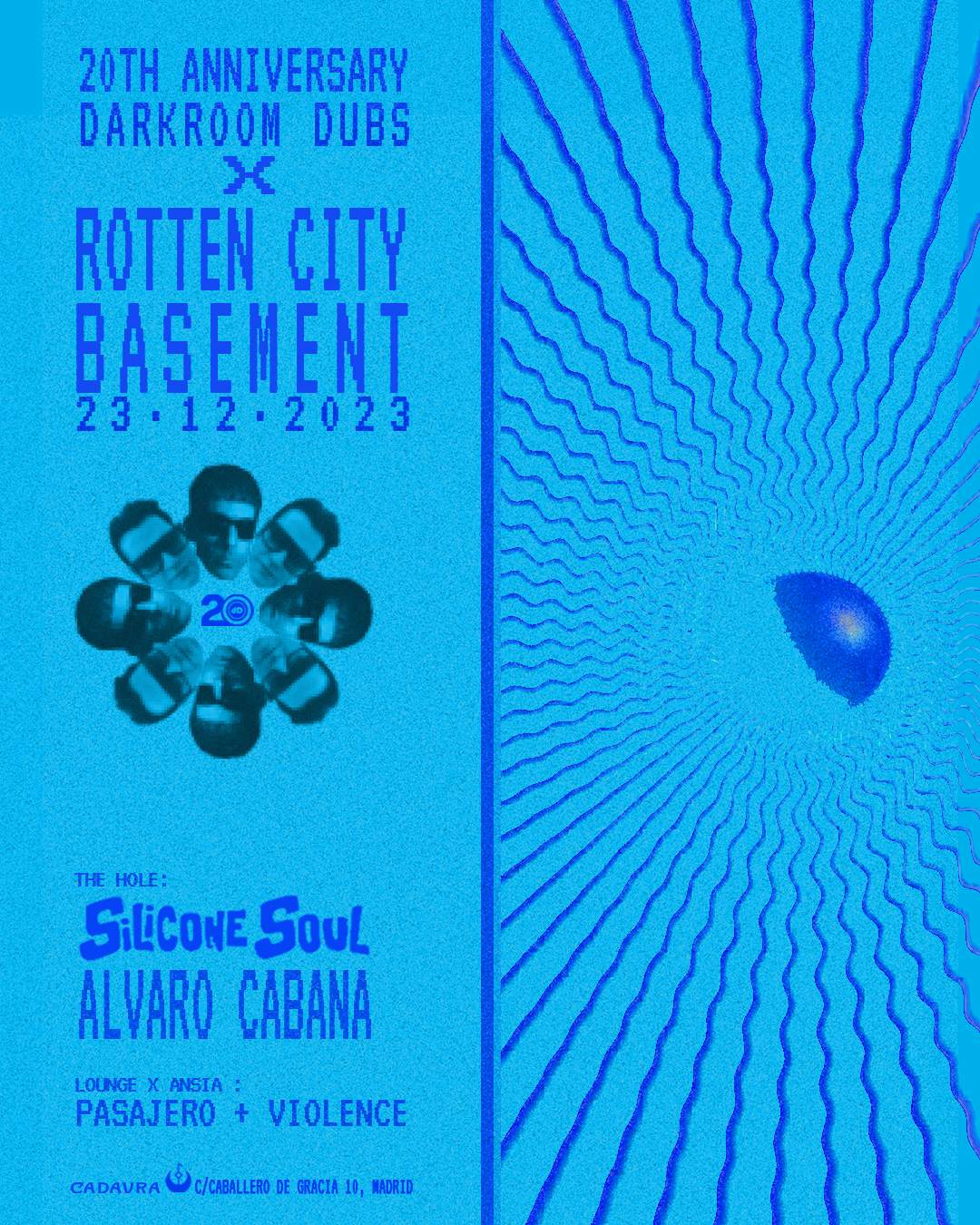 Rotten City Basement x 20 aniversario Darkroom Dubs - フライヤー表
