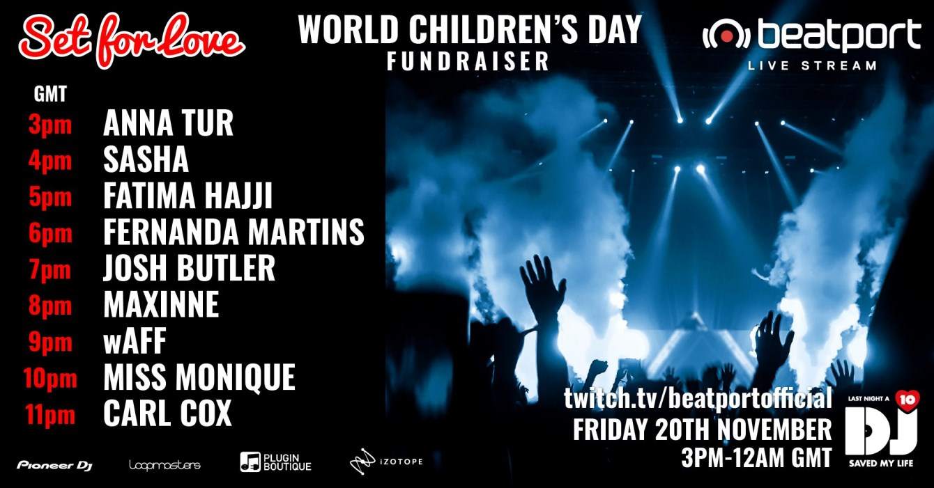 Circuito Divergente at World Children's Day - Set For Love - Frecuenset Livestream Fundraiser - フライヤー表