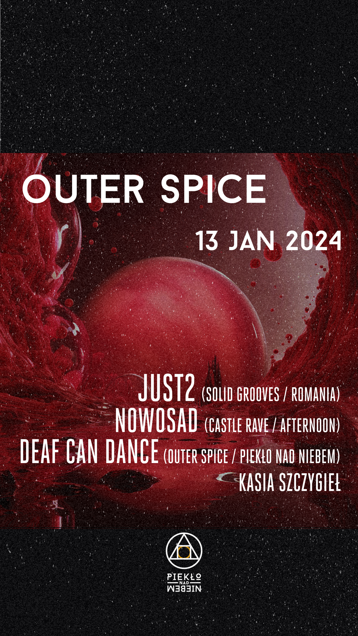 OUTER SPICE: Just2 (Romania), Deaf Can Dance, Nowosad, Kasia Szczygieł - Página frontal