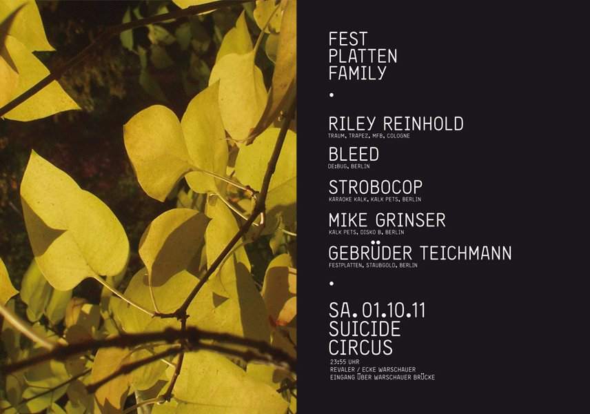 Festplatten Family - Bleed, Riley Reinhold, Mike Grinser, Strobocop, Gebrüder Teichmann - Página frontal