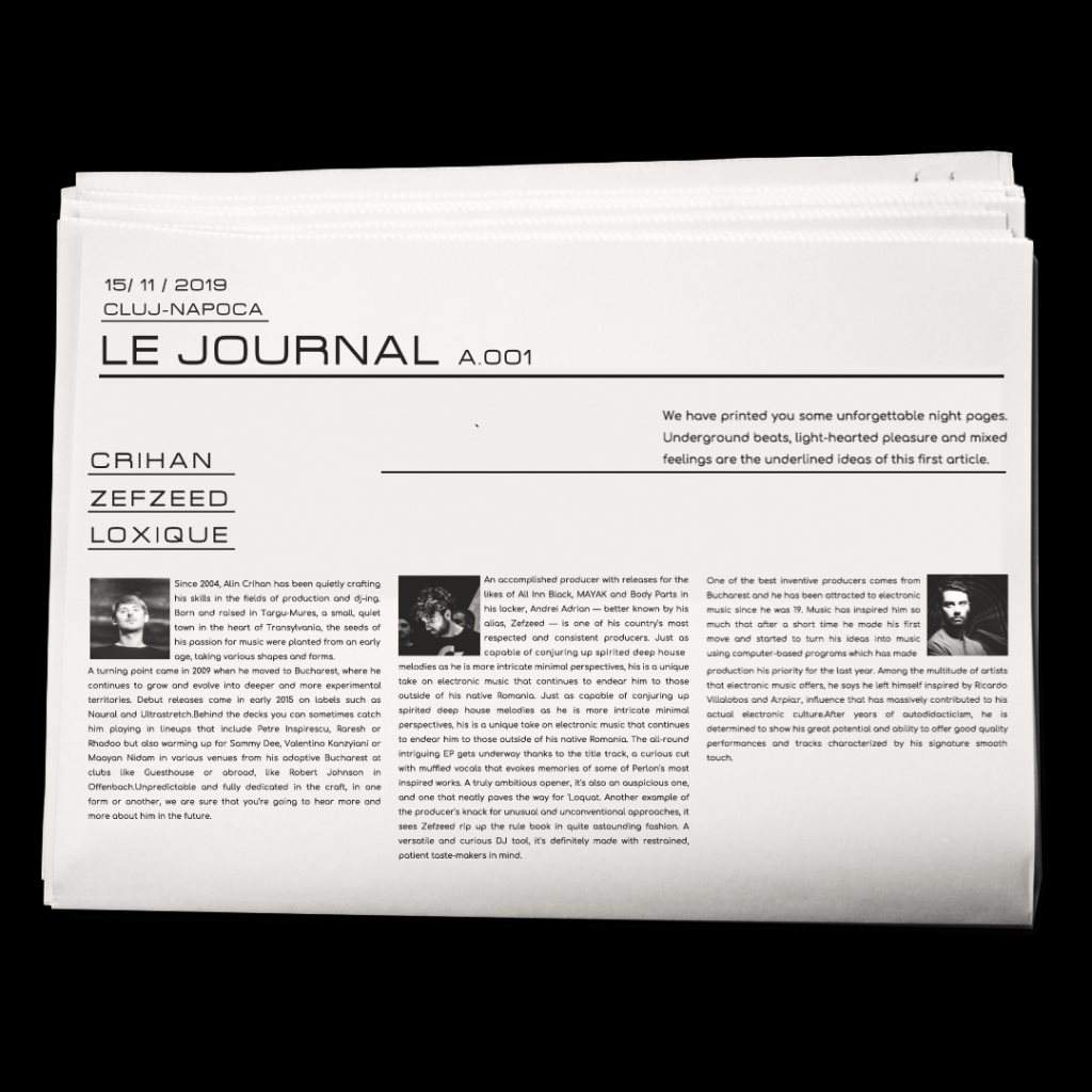 Le Journal - フライヤー裏