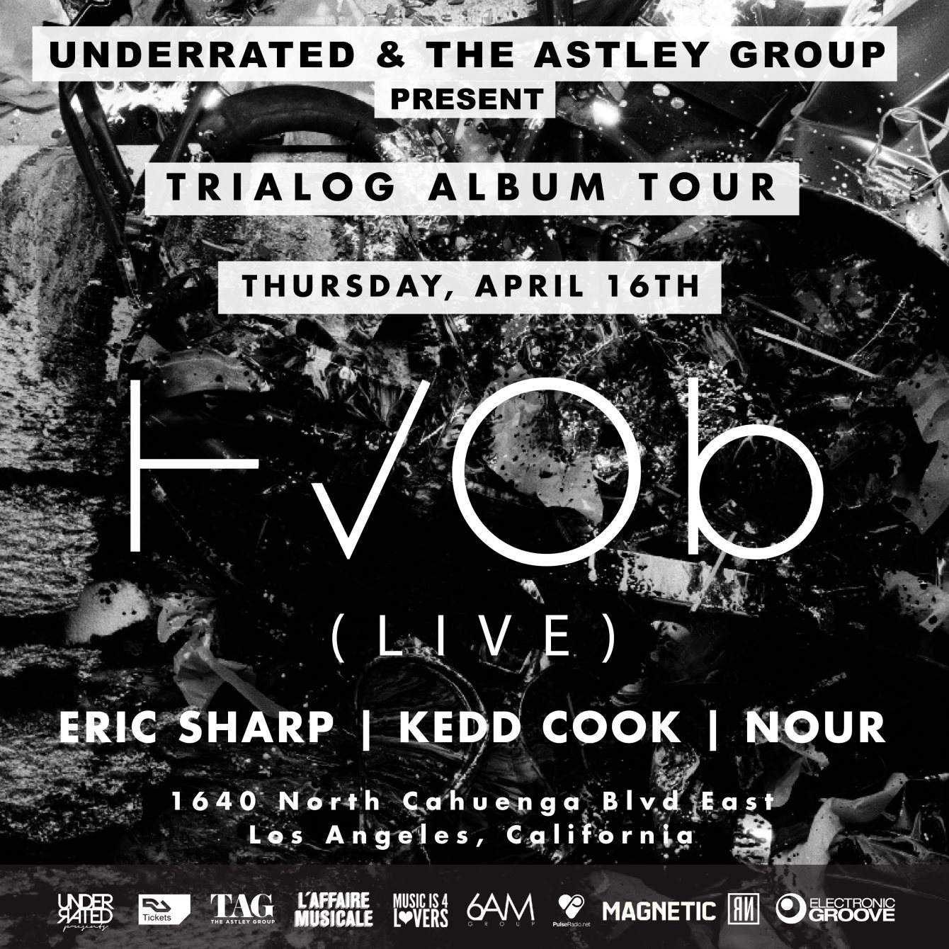 Underrated & The Astley Group presents: Hvob Live & Guests - Página frontal