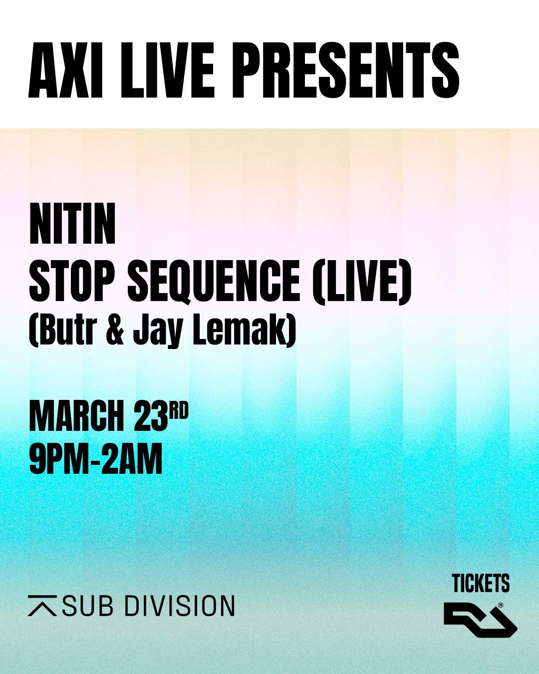 AXI LIVE with Nitin & Stop Sequence (Live) - Página frontal