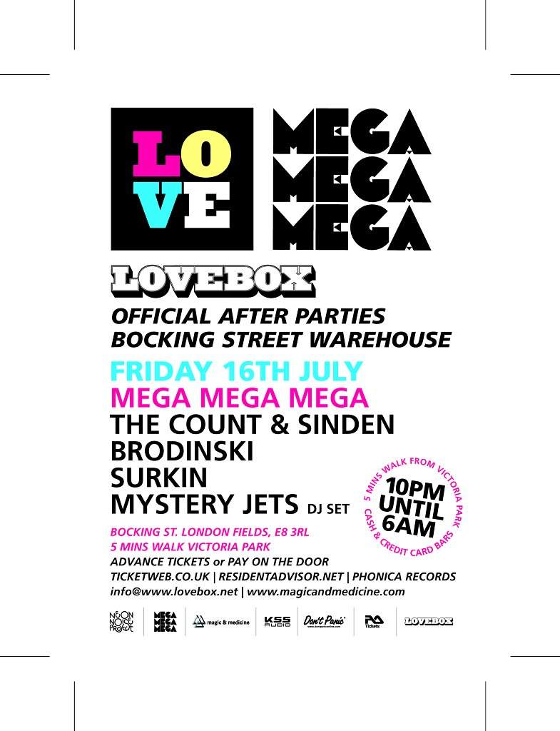 Mega Mega Mega Lovebox Official After Party - Página trasera