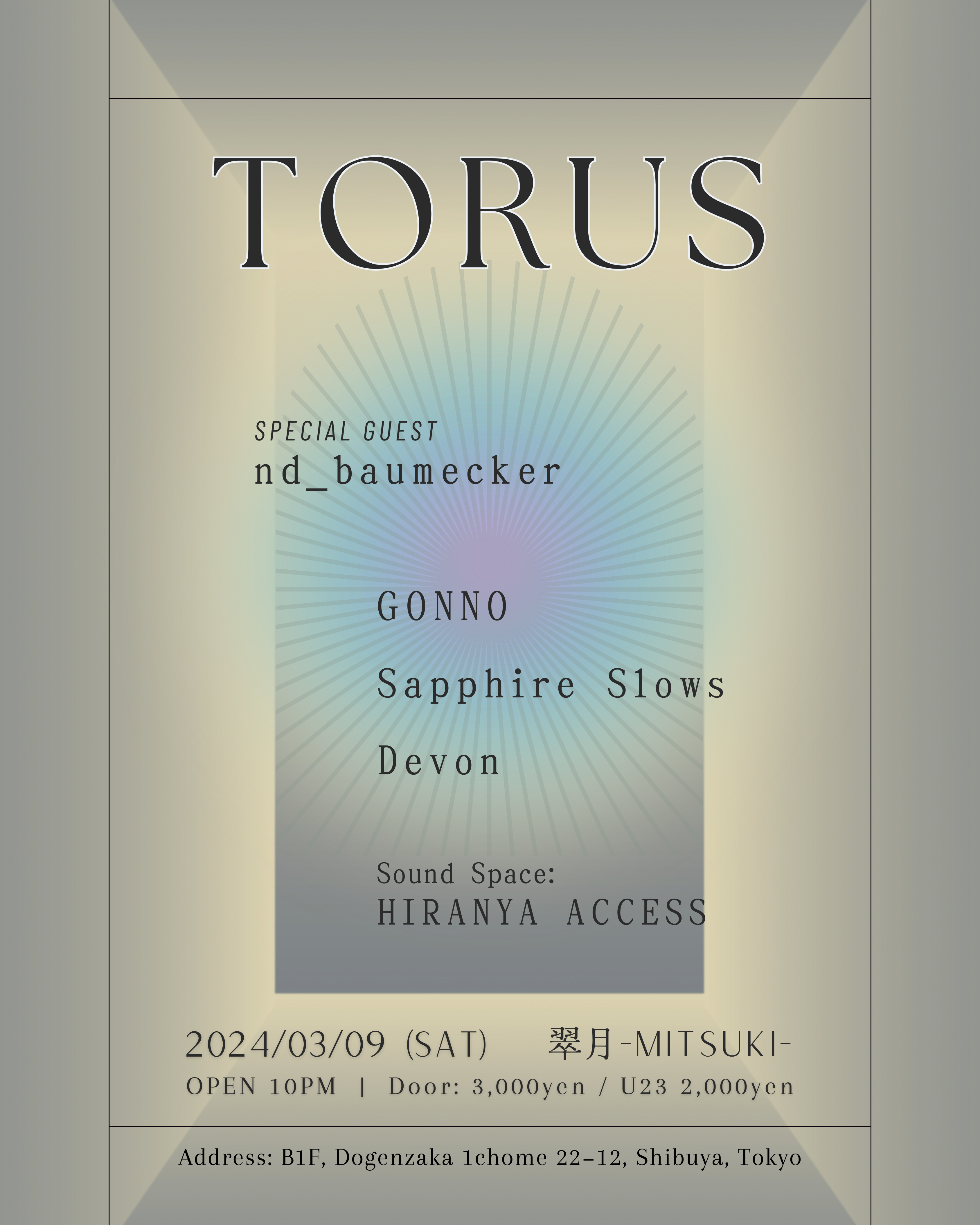 TORUS invites nd_baumecker - フライヤー表