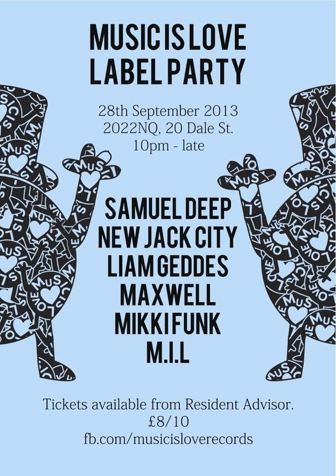 Music Is Love Records Label Party - フライヤー表