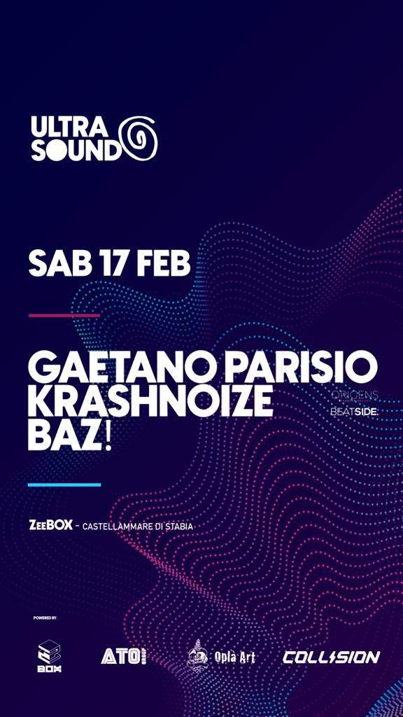 ULTRASOUND presenta Gaetano Parisio/Krashnoize/BAZ! - フライヤー表