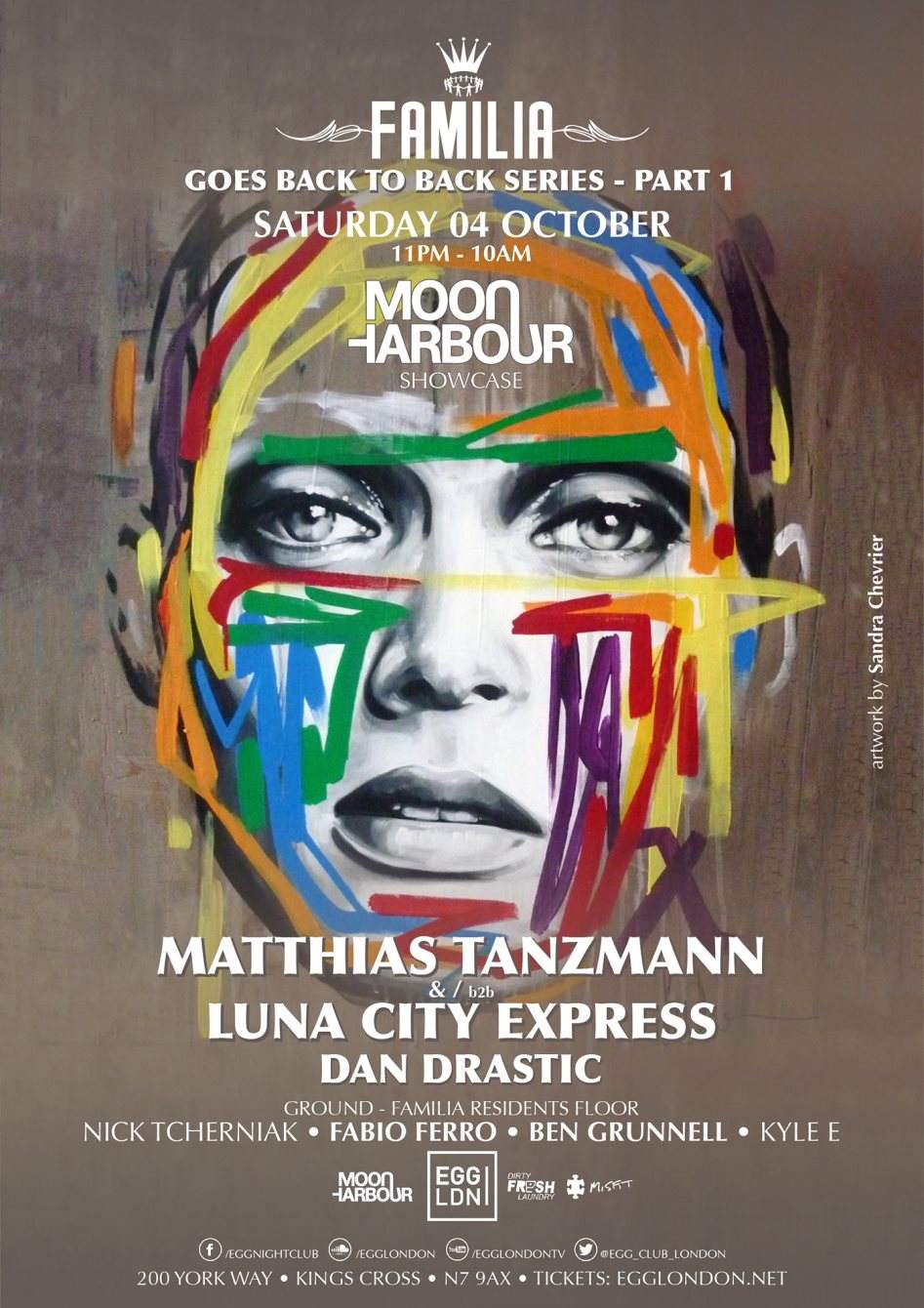 Familia Goes b2b: Moon Harbour Showcase with Matthias Tanzmann, Luna City Express, Dan Drastic - Página frontal