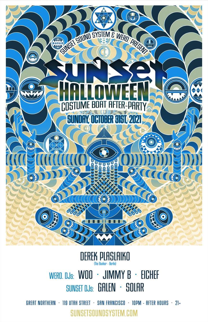 Sunset Sound System Halloween Costume Boat + After-Party 2021 - Página trasera