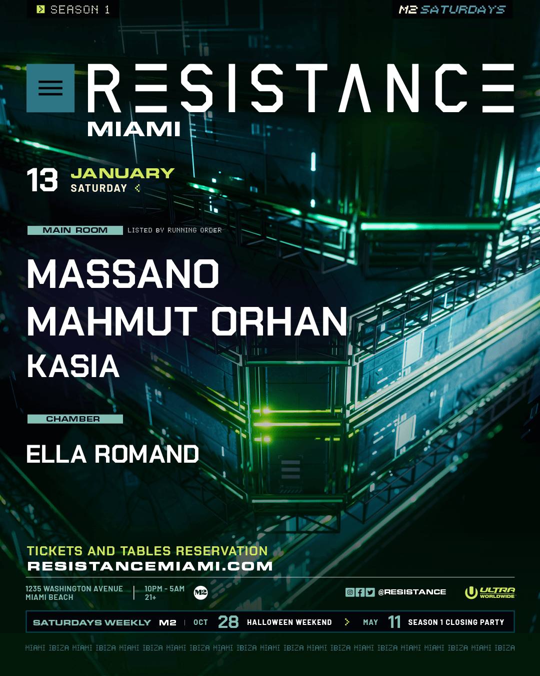 Resistance - Massano, Mahmut Orhan, Kasia - フライヤー表