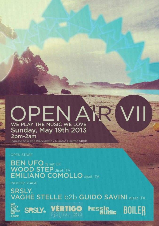 WE Play The Music WE Love 'Open-AIR Vii' w BEN UFO / Srsly - Página frontal