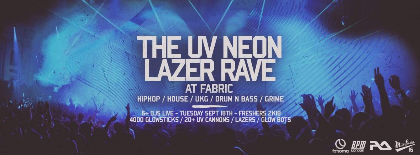 The UV Neon Laser Rave at fabric at fabric, London