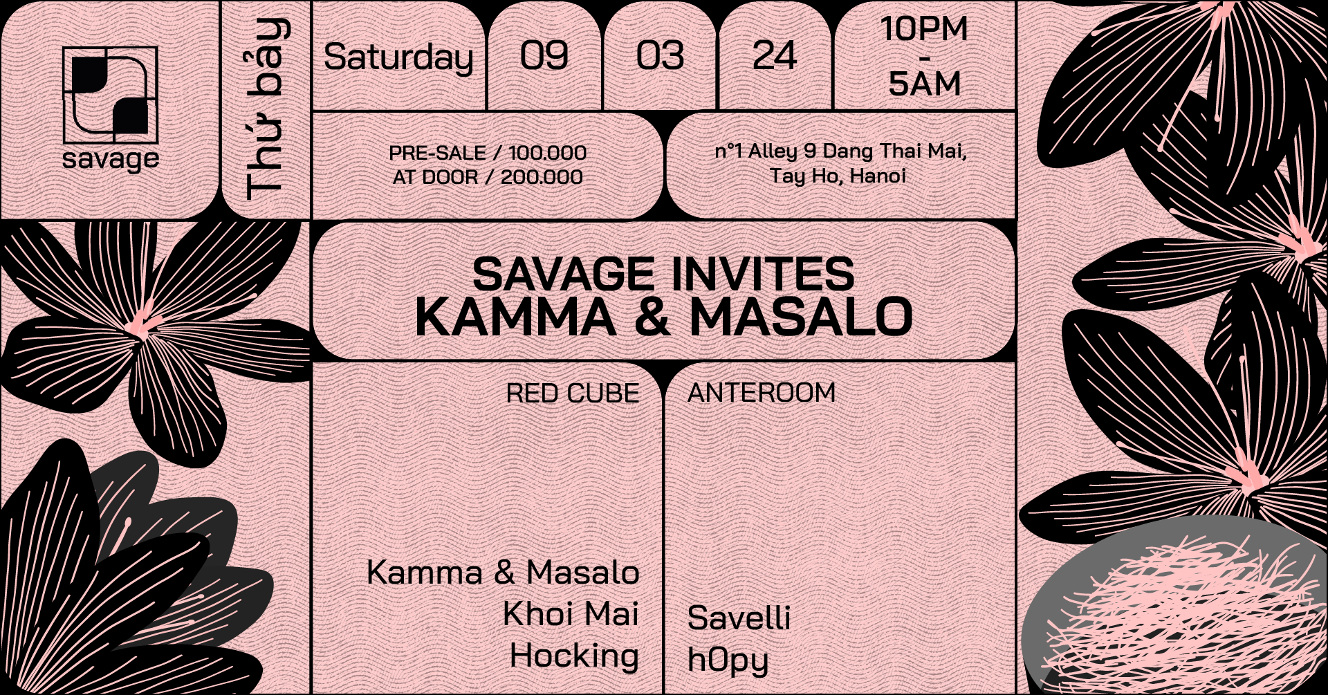 Savage Invites Kamma & Masalo - フライヤー裏