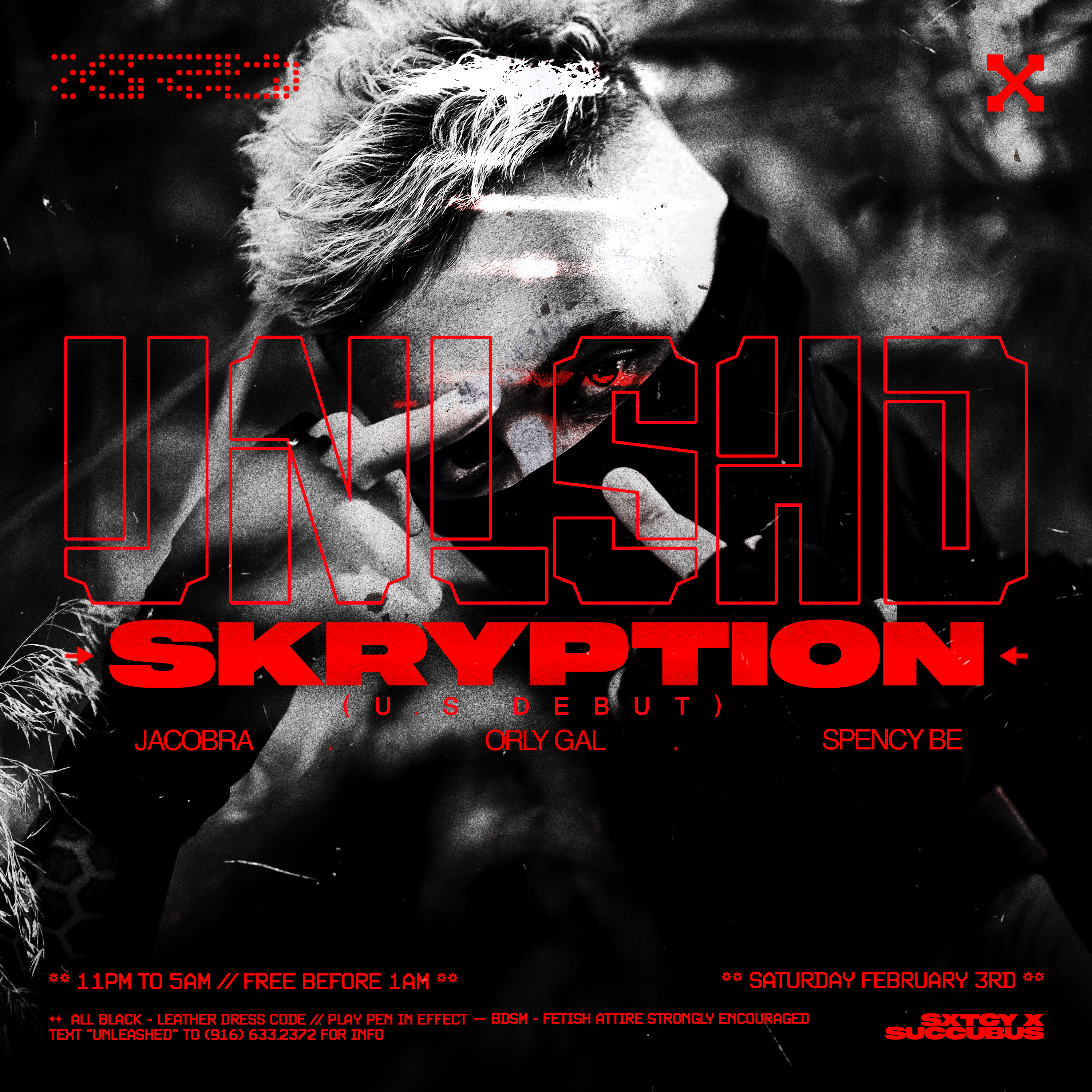 SXTCY x Succubus present: UNLSHD feat Skryption (LA Debut) - Página frontal