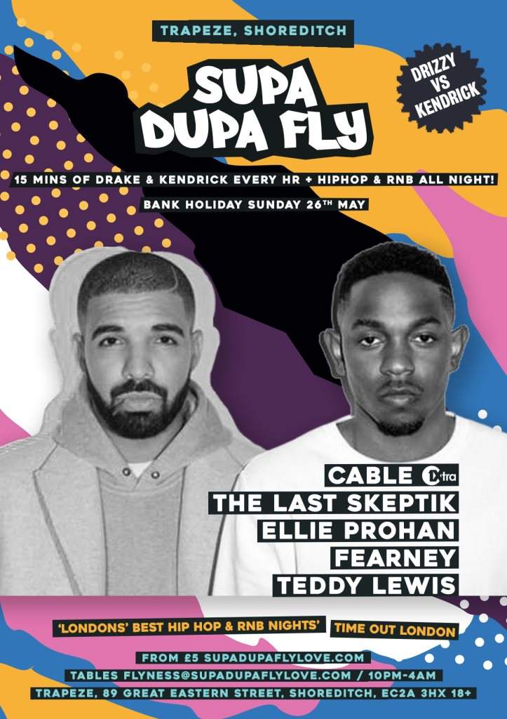 Supa Dupa Fly x Drake vs Kendrick x Bank Hol - フライヤー裏