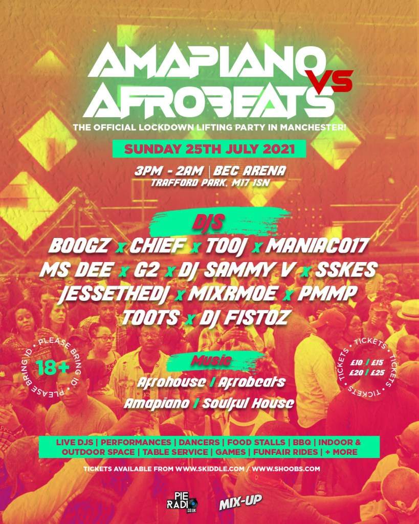 Amapiano V Afrobeats Day Party: Official Lockdown Lifting Party - フライヤー表