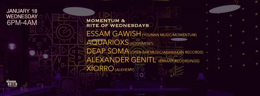 Momentum & RoW with Essam Gawish, Aquarioxs, Deep Soma - Página frontal
