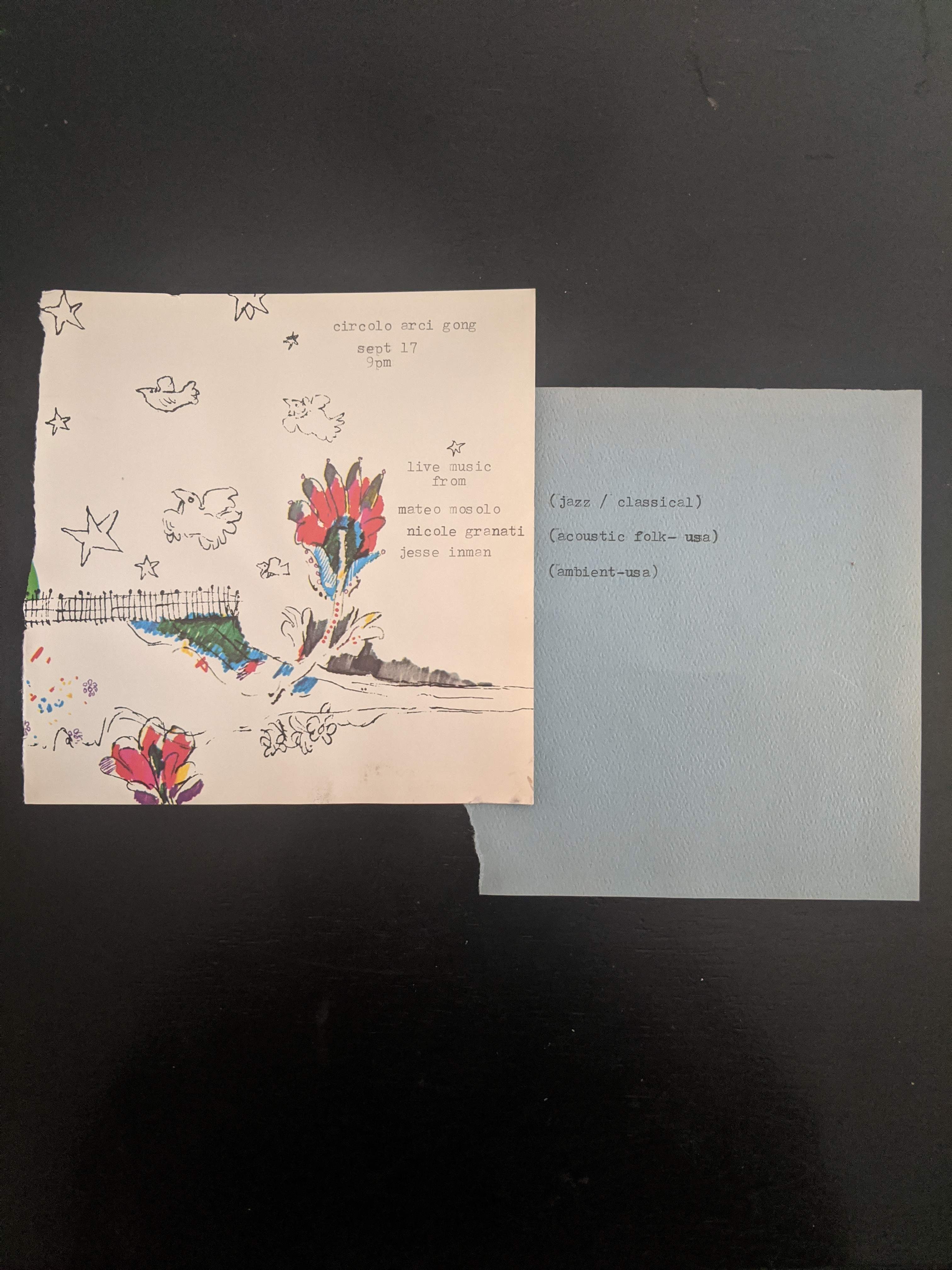 Matteo Mosolo / Alphabets / Nicole Granati en TBA - Circolo Arci Gong ...