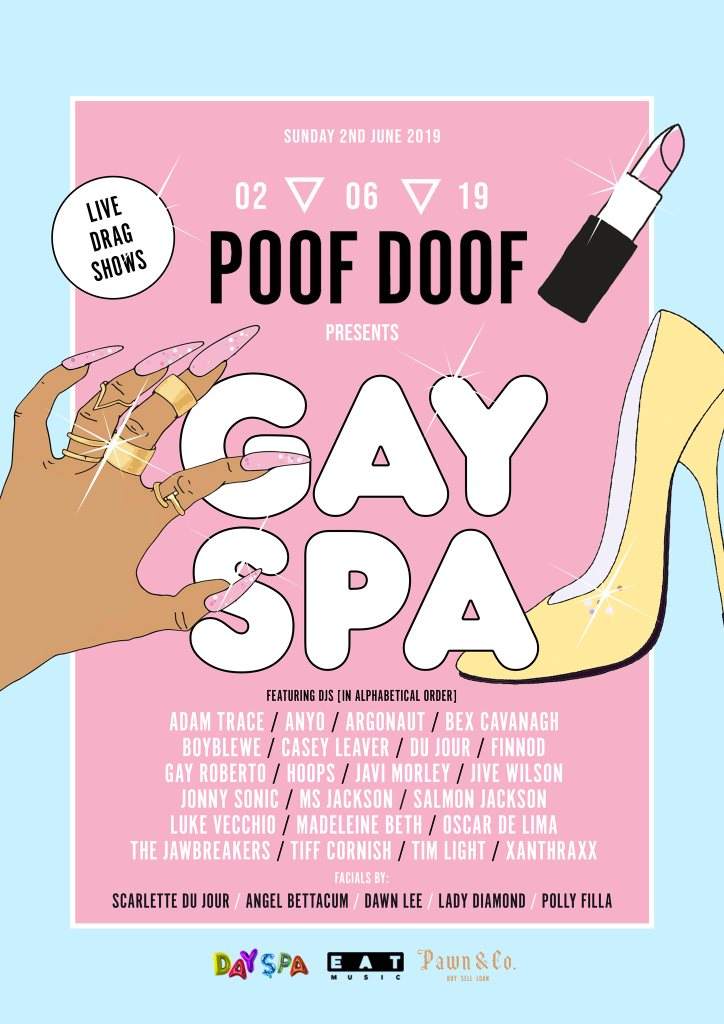 Poof Doof X Day SPA: GAY SPA - フライヤー表
