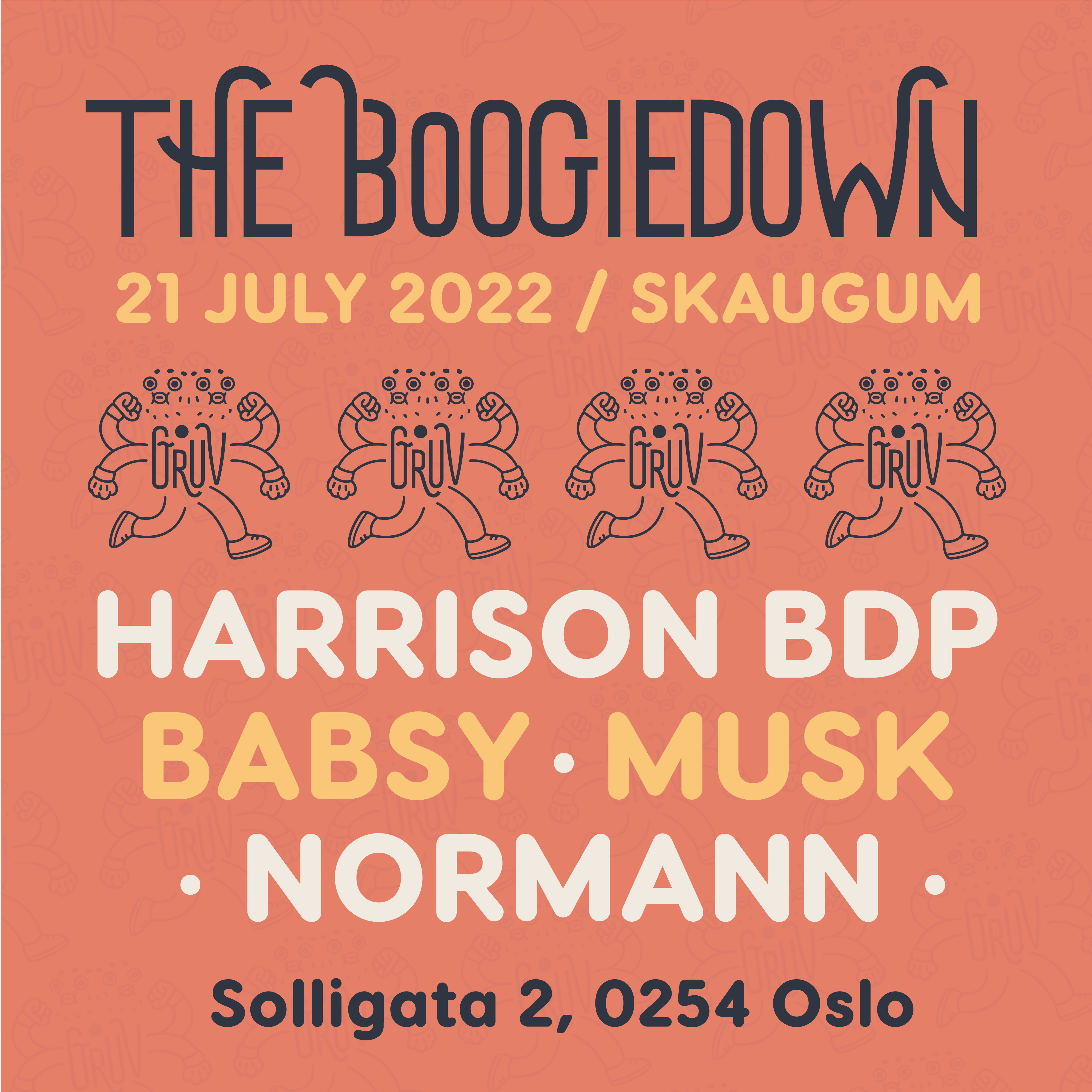 Gruv: The Boogiedown at Skaugum with Harrison BDP, Babsy, Musk, Normann - Página frontal