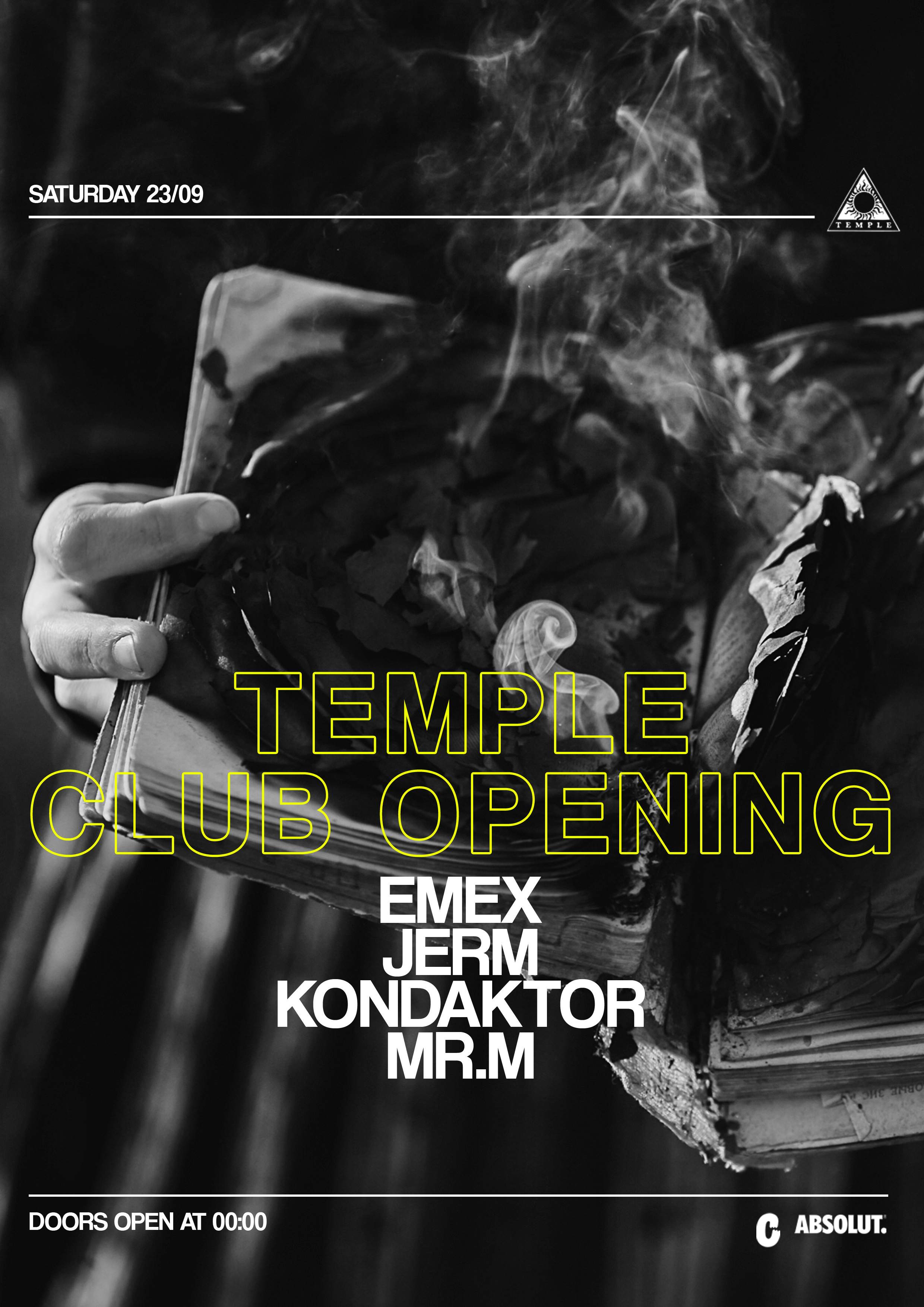 Temple Club Opening - フライヤー表