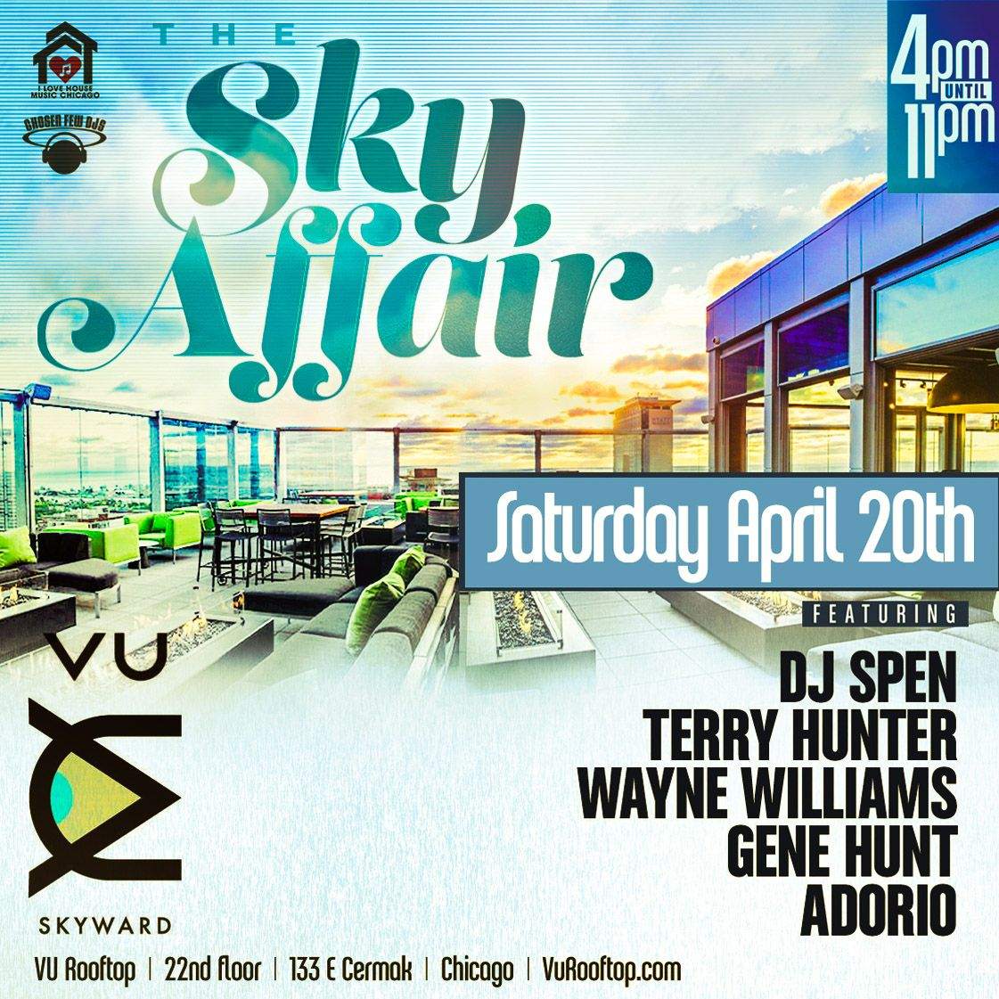 The Sky Affair House Music Day Party on the 22nd Floor at VU Rooftop - フライヤー表