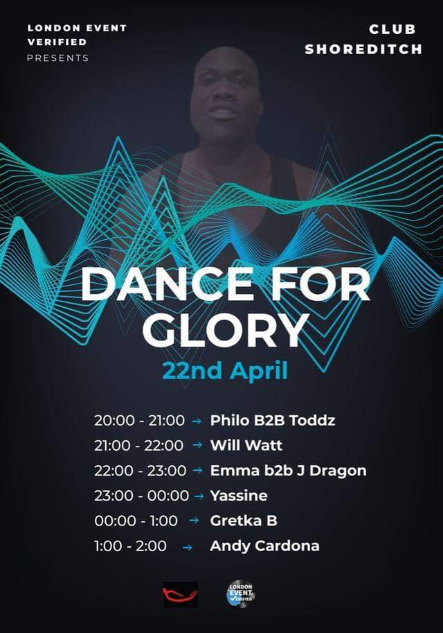 [CANCELLED] LONDON EVENTS PRESENTS DANCE FOR GLORY - フライヤー裏